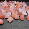 Escultura de Ágata Yanyuan Ágata Carmesim Raposa de Nove Caudas Acessórios DIY Acessórios de Bola para Pulseira Fonte