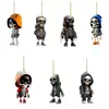 Nuevo colgante de calavera transfronterizo para coche, decoración creativa para Halloween, colgante plano de acrílico.