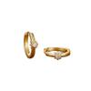 Explosiones transfronterizas Moda Estrella Simple Estilo Japonés y Coreano Aretes Chapados en Oro Diseño Nicho Hebilla para la Oreja Anillo para la Oreja en Forma de Estrella para Mujer