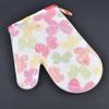 Guantes de Horno de Silicona Alargados Azul Nueve Zan Porcelana Blanca Aislamiento Térmico de Cocina para Hornear Hogar Microondas Guantes de Dos Dedos