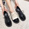 X7 Huidong Yixin Daxia 2025 Primavera y Otoño Nuevo Estilo Pequeña Fragancia Punta Redonda Mocasines Zapatos Individuales para Mujer Zapatos Pequeños de Cuero Mujer