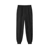 Tamanho Europeu Comércio Exterior Transfronteiriço Masculino Outono e Inverno Solto Tendência Estilo Americano Conjunto Personalizado Cor Sólida Moletom Gola Redonda de Lã e Calça de Moletom