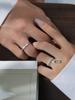 Anel de Prata Pura S999 Ajustável Anéis de Casal Amor Anel de Prata de Lei Feminino 520 Presente de Dia dos Namorados para Namorada Ajustável