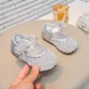 Novedad Primavera, Otoño e Invierno 2026 Zapatos de Princesa con Suela Suave y Lazo para Niñas, Sandalias Transpirables de Malla Hueca a la Moda