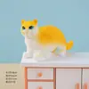 Modelo de Animal Simulado Gato Gordo Resina Decoração de Casa e Escritório Cena Enfeites de Gato Presentes de Feriado Venda por Atacado