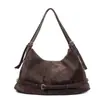 Bolsa de ombro grande capacidade transfronteiriça, bolsa transversal, bolsa tote fashion, bolsa de mão retrô de couro macio para o dia a dia, casual e versátil