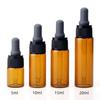 Frasco Dropper Marrom 5ml 10ml 15ml 20ml Frasco Marrom para Óleo Essencial Frasco para Sub-Envase de Essência Frasco de Vidro para Produto de Cuidados com a Pele