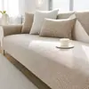 Color Sólido Nuevo Lino Moderno Minimalista Cuatro Estaciones Universal Antideslizante Tela Gruesa Vieja Funda para Cojín de Sofá Tela de Funda Toalla Envoltura Completa