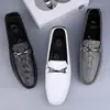 Mocasines de Otoño de Alta Gama para Hombre, Estilo Moderno, Transpirables, Antideslizantes, Mocasines de Cuero Genuino para Hombre, Suela Suave, Superficie Suave, Zapatos Casuales