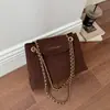 Bolso de Cadena de Diamantes de Gamuza Retro para Mujer 2026 Nuevo Otoño Invierno Textura Velour Bolso Tote Casual de Hombro Único Cruzado