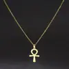 Colar Cruzado Popular Transfronteiriço Corrente de Clavícula Tendência Europeia e Americana Banhado a Ouro 18K Aço Inoxidável Colar para Mulheres