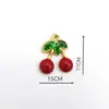 Nuevos accesorios tridimensionales de aleación con gota de aceite de cereza y fresa para joyería DIY, llaveros, bolsos, pulseras y colgantes
