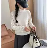 Suéter Furong de cachemira y lana sin costuras para mujer, con tejido cepillado, cuello alto, corte holgado y un nuevo diseño de otoño/invierno