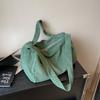Nuevo bolso bandolera de pana de gran capacidad estilo ins japonés para mujer, bolsa de viaje de corta distancia, casual, combinable con todo, bolso de almohada para el hombro