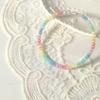 Pulsera de Cuentas Arcoíris Dopamina con Diseño de Cuentas Arroz Pequeñas, Versión Linda para Estudiante Chica, Joyería de Pulsera Simple al por Mayor