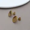 Aço Inoxidável com Plug de Ouvido Galvanoplastia Cor Dourado/Aço Disco Redondo com Furo Brinco Stud Brinco Acessórios para Joias DIY Feitos à Mão