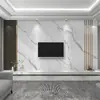 2025 Novo Tecido de Parede para TV Fundo de Parede Papel de Parede Imitação Mármore Grade Simples Acessível Luxo Filme e Televisão Papel de Parede Mural