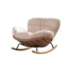 Mecedora Individual para Balcón del Hogar, Sillón Lounge de Ratán Langosta, Silla de Ratán de Ocio Perezoso de Moda para Sala de Estar al Aire Libre