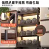 Estantería de almacenamiento de cocina de pie, estantería de almacenamiento multicapa, estantería de almacenamiento para horno de microondas, estante de exhibición integrado para apartamento pequeño del hogar