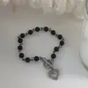 Pulsera estilo japonés y coreano con estilo punk, pulsera de amor para mujer, estilo retro, simple y frío, elegante pulsera de celebridades de Internet para mujer.