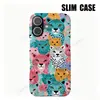 Funda de Película Protectora con Bloques de Color Estilo Macaron y Dibujo de Guepardo para Apple 18Pm iPhone 17Pm Funda de Película Personalizada