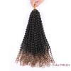 Cross-border venda quente cabelo de fibra química 18 polegadas Passion twist Africano trança suja cabelo crochê trança suja tranças de fibra química cabelo
