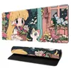 Mouse Pad Bonito de Anime com Borda Travada, Mouse Pad de Tecido Grande, Mouse Pad para Laptop, Mouse Pad de E-Sports, Mouse Pad para Teclado de Mesa