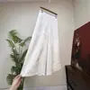 Pantalones Anchos de Jacquard Estilo Chino Nuevo Zhi Li Primavera 2026 Nuevo Estilo Nacional Cintura Elástica Bolsillos Pantalones Versátiles para Mujer