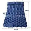 Colchão Inflável de Pressão Manual Rápida Estilo Acampamento ao Ar Livre Colchão Individual e Duplo Equipamento Portátil Estilo Acampamento Colchão à Prova de Umidade com Travesseiro
