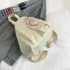 Mochila para Estudiante Universitario 2025 Verano Nuevo Desplazamiento Diario Color Puro Mochila Escolar para Estudiante de Secundaria Bolso de Hombro Cruzado Bolso Tote