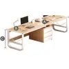 Escritorio doble para computadora, escritorio largo, escritorio de oficina simple para dormitorio, estación de trabajo, escritorio para estudiante para uso doméstico, escritorio de escritura