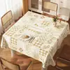 Estilo Pastoral Pequena Flor PVC Toalha de Mesa Impermeável, à Prova de Óleo, Resistente ao Calor, Patchwork Xadrez, Toalha de Mesa Retangular para Mesa de Jantar para Uso Doméstico