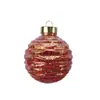 Enfeites de Bola de Natal Brilhantes Coloridos com Lantejoulas e Padrão de Caracol Branco Deslumbrante Decorações de Árvore de Natal