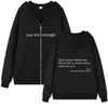 Sudadera tipo cárdigan para mujer 2025 de calidad de exportación con estampado de letras lisas, bolsillo canguro, cordón y capucha estampada - Ropa de abrigo en stock