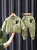 Conjunto de Chaqueta Acolchada de Algodón con Forma de F para Niños, Chaqueta Acolchada de Algodón con Cremallera de Invierno