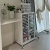 Armário de Armazenamento para Salão de Unhas com Fundo Plano, Armário para Ferramentas de Confeitaria, Armário de Arquivos A4, Móvel de Armazenamento para Esmalte em Gel Estilo Gaveta Armário Gaveta
