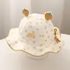 Sombrero para bebé niña, sombrero de pescador ajustable para bebé, delgado, lindo, niña fresa, niño pequeño, edad de pocos meses, sombrero para el sol, temporada otoño invierno