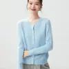 Cárdigan Abrigo de Punto Baicai Velvet 2026 Otoño/Invierno 100% Cachemira Pura Estilo Suave Cuello Redondo Tejido de Punto Trenzado Botones Manga Larga