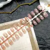 30 Peças de Unhas Postiças Curtas Codificadas Vestíveis, Unhas Postiças Texturizadas Olho de Gato, Unhas Pré-fabricadas Estereoscópicas 3D de Gatinho Fofo