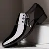 Zapatos para hombre de talla grande nuevos transfronterizos cara brillante punta cuero zapatos de vestir de negocios para hombre talla grande zapatos de boda 45-46-47-48