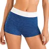 Bikini de dos piezas transfronterizo europeo y americano, estilo deportivo con parte inferior de corte recto, diseño de rayas de alta gama, adecuado para surf en la playa, con almohadillas en el pecho