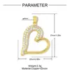 Colgante de Collar DIY de Estrella Hueca Corazón Transfronterizo de Cobre y Circonita para Mujer, Chapado en Oro Real de 18K, Accesorios de Joyería de Corazón para Mamá