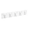 Ganchos Adhesivos Fuertes con Seis Ganchos en Línea, No Requieren Taladro, para Almacenamiento de Ropa en Pared de Cocina, Colgador de Ganchos para Detrás de la Puerta