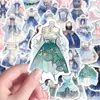168 Piezas de Pegatinas de Material de Imitación para Diseño de Ropa de Dibujos Animados Bidimensionales para Decoración de Habitaciones y Diarios DIY