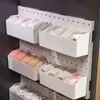 Caja organizadora de ropa interior, organizador de pared sin taladro para ropa interior y calcetines, organizador colgante para almacenamiento de armario, herramienta organizadora para dormitorio de estudiante