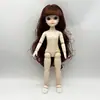 6 centavos bebé 30cm muñeca BJD linda Lori 20 articulaciones muñeca desnuda 3D ojos reales niña maquillaje juguete