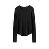 Suéter de Cachemira para Mujer 100% Cachemira Pura Otoño e Invierno Versátil Cuello Redondo Manga Larga Holgado Look Adelgazante Tejido para Usar Debajo