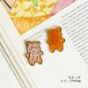 Design em relevo senso de design pintado coelho fofo urso do sol acrílico DIY brincos feitos à mão brincos material acessórios