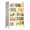 Estantería de Acero para el Hogar, Gabinete de Almacenamiento Multicapa a Prueba de Polvo, de Piso con Puerta y Cerradura, Estantería de Hierro Forjado para Libros Infantiles, Estante de Almacenamiento
