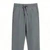 Pantalones casuales de seda helada para hombre de verano, secado rápido, finos, deportivos, estilo coreano, modernos, versátiles, de pierna ancha, holgados, fluidos, largos